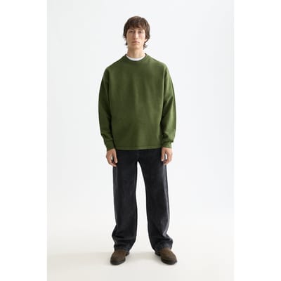 Scotch & Soda Core - 3 Crosses Sweatshirt Khaki Size: L | Sweaters Outlet | Heren | Groen