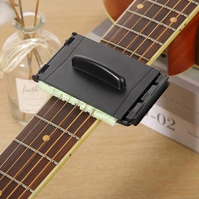 Miwayer Gitaarsnaarreiniger Schoon Toetsdoek Tool voor Onderhoud en Verzorging van Viool, Basgitaar, Ukulele, Elektrische Gitaars black