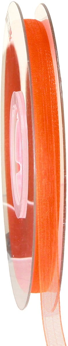 Organza lint cadeaulint oranje lint zelfkant 6mm 50m