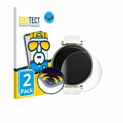 BROTECT - Screenprotector voor Hama Smartwatch 7000 - Folie Beschermfolie transparant volledig dekking - 2 Stuks