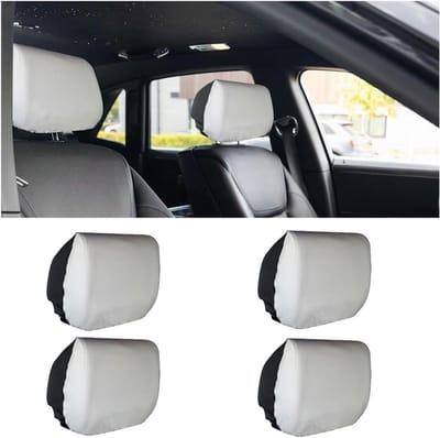 Autostoel Hoofdsteunhoes - Zitkussen Beschermer - Auto Interieur Beschermen - Ademend Polyester Materiaal - 4 Stuks 25x28 cm