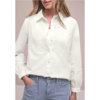 Blouse met lange mouwen en gehaakte details