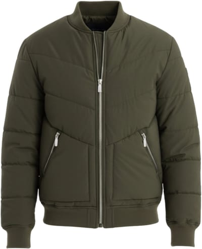 OMBRE Jas - Rits - Effen Donkere olijf S