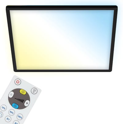 BRILONER SLIM - LED Plafonniére - dimbaar - CCT - achtergrondverlichting - zwart - 22W
