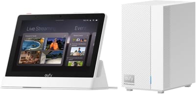 eufy HomeBase Professional S1 + eufy E10 Smart Display-Slimme Home Hub, 8" Bedieningspaneel, Compatibel met eufy Beveiligingsapparaten, Vier Weergaven op Eén Scherm, Directe Deurmeldingen, Dagelijkse Evenementenrapporten - Bundelvoordeel