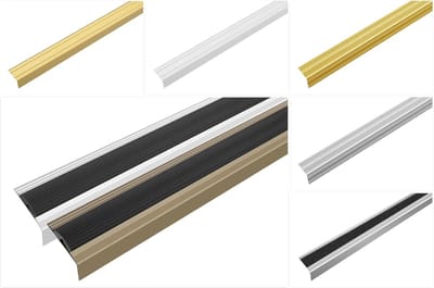 Traprandprofiel Aluminium - Hoekprofiel Trap - Trap Beschermen - Geanodiseerd Metaal - 180 cm - Goud