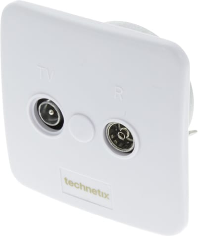 Q-link coax element | inbouw | tras-2000b | retour geschikt | ZIGGO geschikt | wit