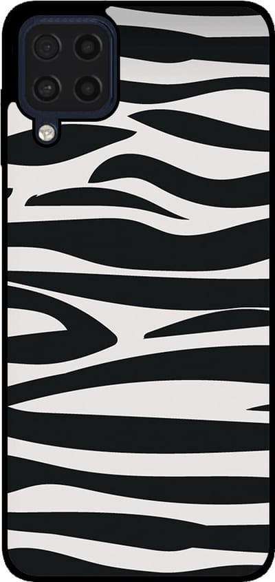 Smartphonica Telefoonhoesje Geschikt voor Samsung Galaxy M32 4G met zebra opdruk - TPU backcover case zebra design - Zwart Wit geschikt voor Samsung Galaxy M32 4G