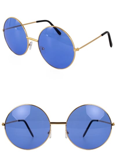 PartyXplosion - Bril - John Lennon - Blauw - Groot