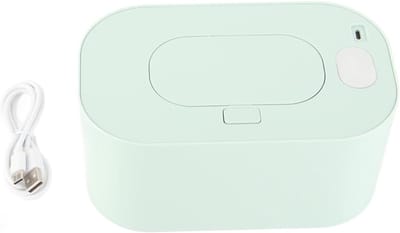 YOR® Billendoekjes Verwarmer - Wipe Box – Billendoekjesdoos - Temperatuur Verstelbaar - Billendoekjes Houder - Billendoekjes Doos - Baby - Natte Doekjes - Vochtige Doekjes - Babyverzorging- Blauw- 21cm x 13cm x 12 cm; 402 g