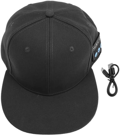 Draadloze Bluetooth Hoed - met Luidspreker en Microfoon - Verstelbare Baseballpet voor Kamperen, Wandelen, Joggen - Zwart