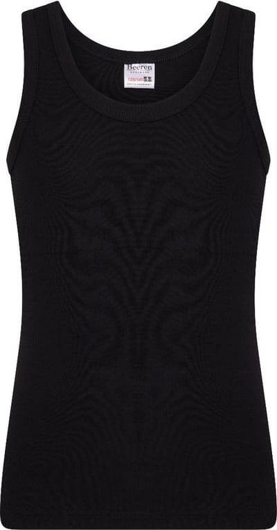 Comfort Feeling katoen jongens hemd - Kinder onderhemd - Jongens singlet katoen - 116 - Zwart