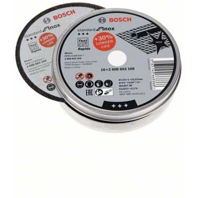 Bosch Accessories 2608603254 2608603254 Doorslijpschijf recht 115 mm 1 set(s) Staal