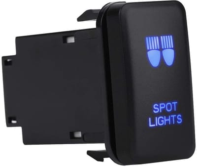 Dailygoody - Auto Rocker Schakelaar - 12 V LED - Duurzaam en Betrouwbaar - Blauw - Voor Spot Lichten - Eenvoudige Installatie - Geschikt voor Landcruiser