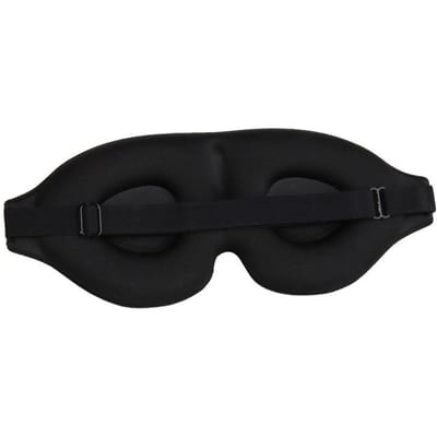 Masque pour les yeux 3D réglable adapté aux hommes et aux femmes sans pression sur les yeux Masque pour les yeux respirant et bloquant la lumière Noir noir