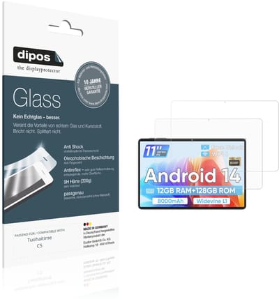 dipos – 2x Matte Pantserfolie geschikt voor Tuohaitime C5 | 9H Screenprotector