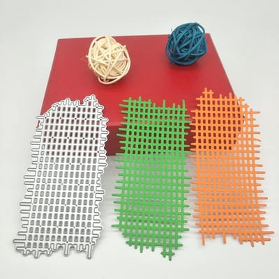 Metalen Snijmallen - Papier Ambachten - Kaarten Maken - Grid Vierkant Mesh - 10.5 x 5 cm - Metaal