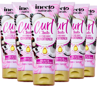 Inecto Curl Club Moisture Boost Conditioner - 6 x 250ml - Voordeelverpakking