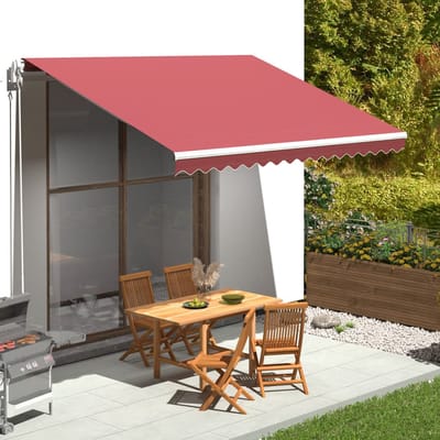 vidaXL - Vervangingsdoek - voor - luifel - 400x350 - cm - polyester - bordeauxrood