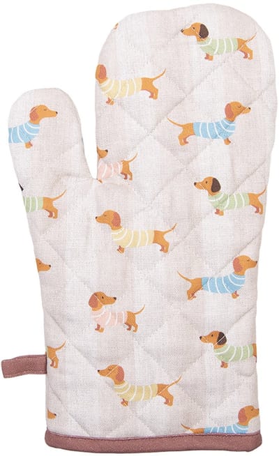 Clayre & Eef Ovenwant 18x30 cm Beige Katoen