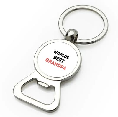 Akyol - worlds best grandpa flesopener - Opa - de beste opa - verjaardag - verjaardagscadeau - cadeau - beste kinderen - cadeautje voor opa - opa artikelen - kado - geschenk - gift - 9 bij 3 cm