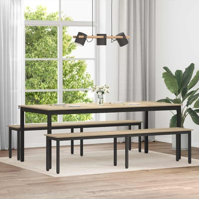 vidaXL - Bank - Sonoma - 200 - x - 35 - x - 45 - cm - Bewerkt - hout