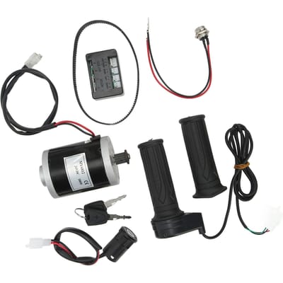 24V 100W Elektrische Motor Kit Synchrone Tandwielmotor met Controller Oplader Slot voor Elektrische Scooters Fietsen Driewielers gray