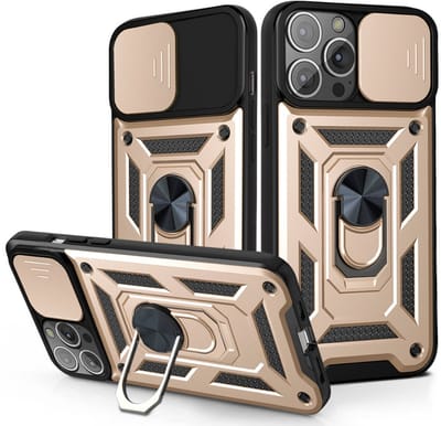 Hoesje geschikt voor Samsung Galaxy S26 - Backcover - Rugged Armor - Camerabescherming - Extra valbescherming - TPU - Goud