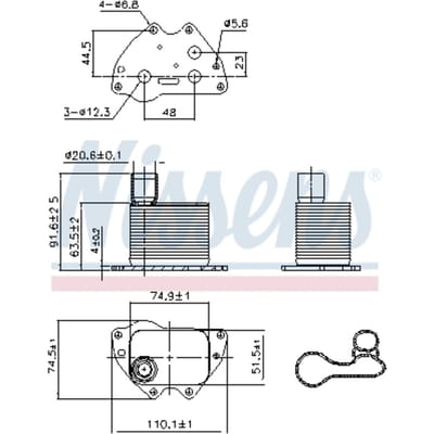 Olie radiator, motorolie NISSENS 90981