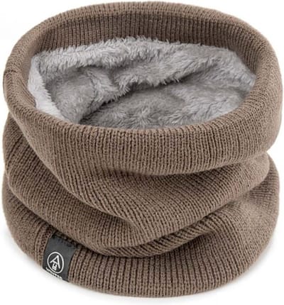 Livano Nekwarmer - Dames - Fleece - Motor - Bandana - Masker - Colsjaal - Sjaal - Gewatteerd - Skiën - Warm - Herfst - Khaki