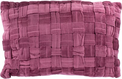 HomeBound by KY | Kussen braid velours paars | sierkussen paars