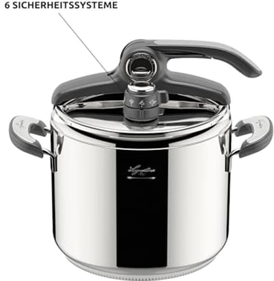 Snelkookpan van roestvrij staal 24 cm - stoomkookpan voor inductie en gas