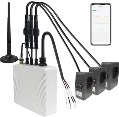 Wifi 3-fase klem-meter met real-time energie monitoring en app-integratie