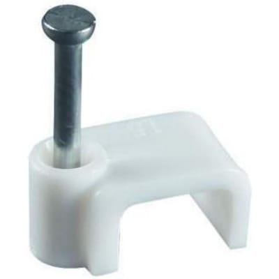 Trytyt Flop Serie - Kabelhouder met Spijker - Voor Platte Kabels - 12mm - 100 Stuks