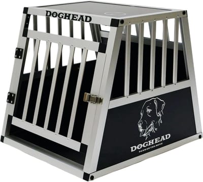 Hondentransportbox - Reiskennel - Veilig Vervoer - Dubbel Afgeschuind - 50 x 60 x 50 cm - Zwart