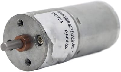 DC Motor - Gelijkstroommotor Elektromotor - Modelbouw Projecten - Volledig Metalen Tandwielen - 24.5 mm Buitendiameter - Zilver