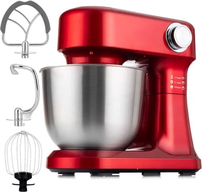 RWB® Mixer met Mengkom - Keuken Mixer - Mix Machine - Rood - 23 x 34 x 36 cm