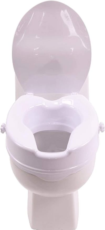 Verhoogde Toilethoogte Stoel met Deksel - 10 cm Hoogte, 1,40 kg