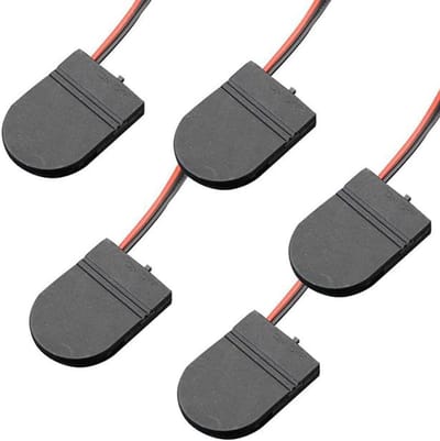 Batterij Houders - Knop Batterij Opslag - Veilig Opbergen - Met Aan/Uit Schakelaar - 3.4 x 2.4 cm - Transparant