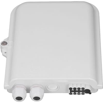 Boîtier de distribution de fibres 8 cœurs Boîtier terminal à fibre optique mural en ABS pour une utilisation intérieure et extérieure