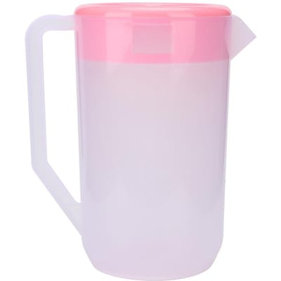 4000 ml Grote Capaciteit Niet-Giftige Plastic Koude Waterkan Waterfles (Transparante Roze Cover) white