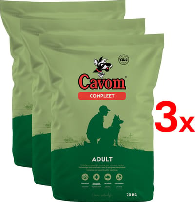 Cavom compleet Adult - geperste brokken - 3x 20kg