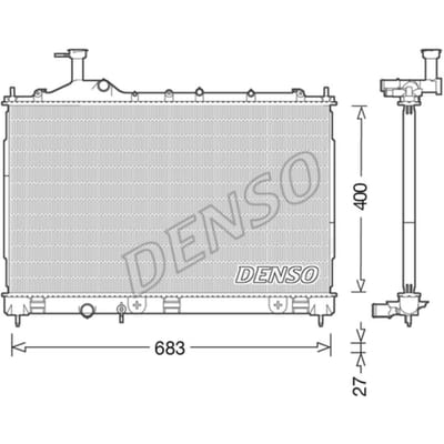 Radiator, motorkoeling DENSO DRM45038