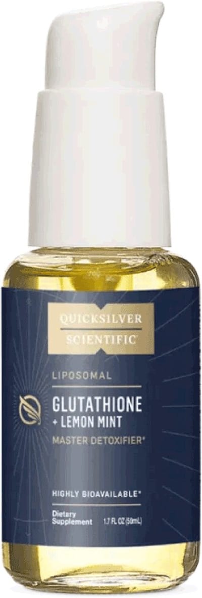 Quicksilver Scientific - Liposomal Glutathione + Citroen Munt - 50 ml - Hoge Biobeschikbaarheid - Handig Vloeibaar en Gemakkelijk te Doseren - Voedingssupplementen