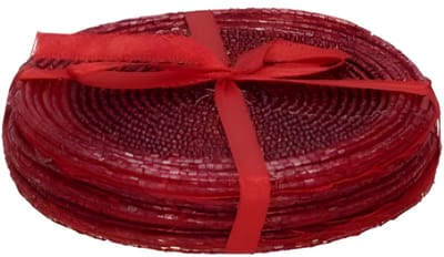 Gerimport Onderzetters - 12x stuks - kunststof - rood - 10 cm - voor glazen