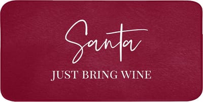 WC mat 120x60 cm - Antislip - Santa - Wine - Rood - Kerst - Kerstman - Toiletmat - Vloermat - Douchemat - Toilet tapijt - Toiletmatten
