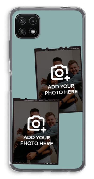 Gepersonaliseerd - Case Company® - Hoesje geschikt voor Samsung Galaxy A22 5G hoesje - Polaroid Zwart - Soft Cover Telefoonhoesje - Bescherming aan alle Kanten en Schermrand