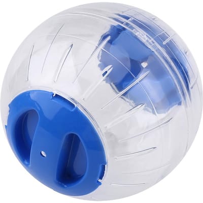 Balle d'exercice en plastique pour petit animal de compagnie, jouet tendance pour hamster, gerbille, course, bleu, 12 cm, 3 couleurs bleu
