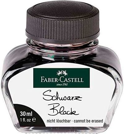 Inkt Faber-Castell Zwart 30 ml 6 Stuks