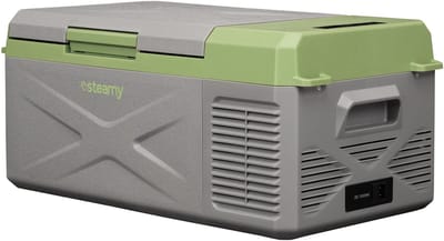 Steamy-E Single Zone Elektrische Compressor Koelbox - Single Zone - 16 liter - 12V en 230V - voor auto en camping - Grijs